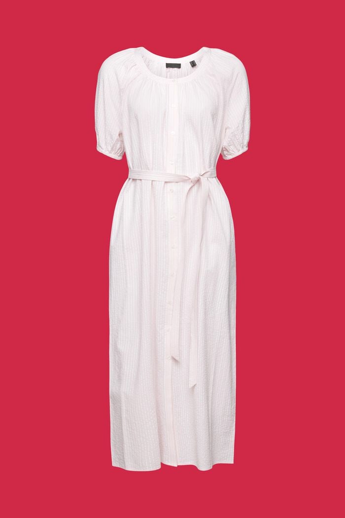 Sukienka midi z paskiem, mieszanka bawełniana, LIGHT PINK, detail image number 5