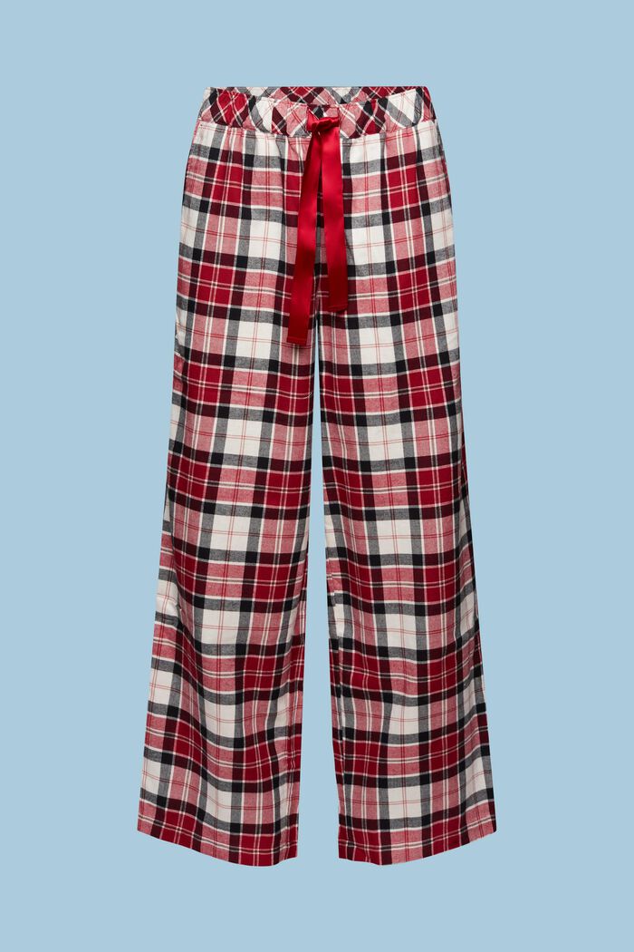 Flanelowe spodnie od piżamy w kratkę, NEW RED, detail image number 5