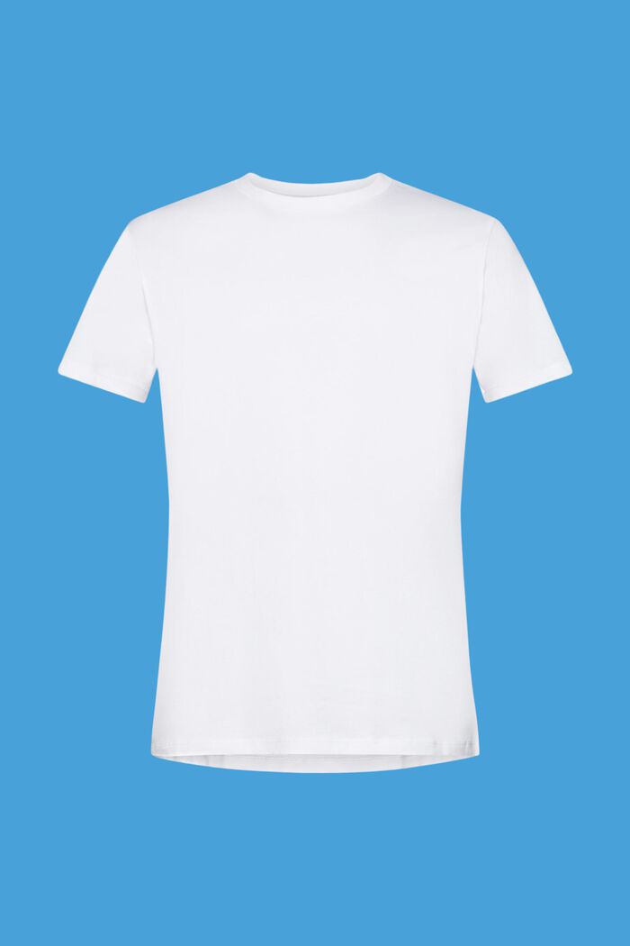 T-shirt z okrągłym dekoltem z dżerseju, WHITE, detail image number 6