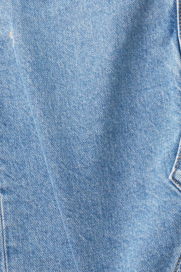 Dżinsowa spódnica mini z prążkowanymi detalami, BLUE MEDIUM WASHED, detail image number 6