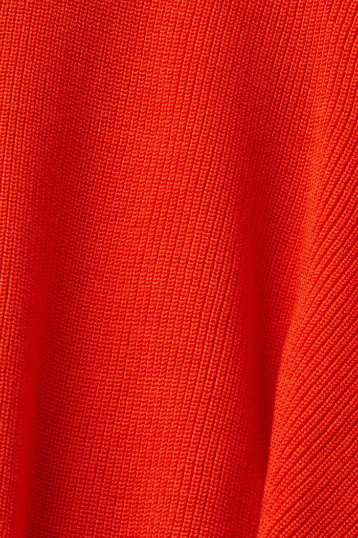 Sweter z rękawami à la nietoperz, 100% bawełny, BRIGHT ORANGE, detail image number 5
