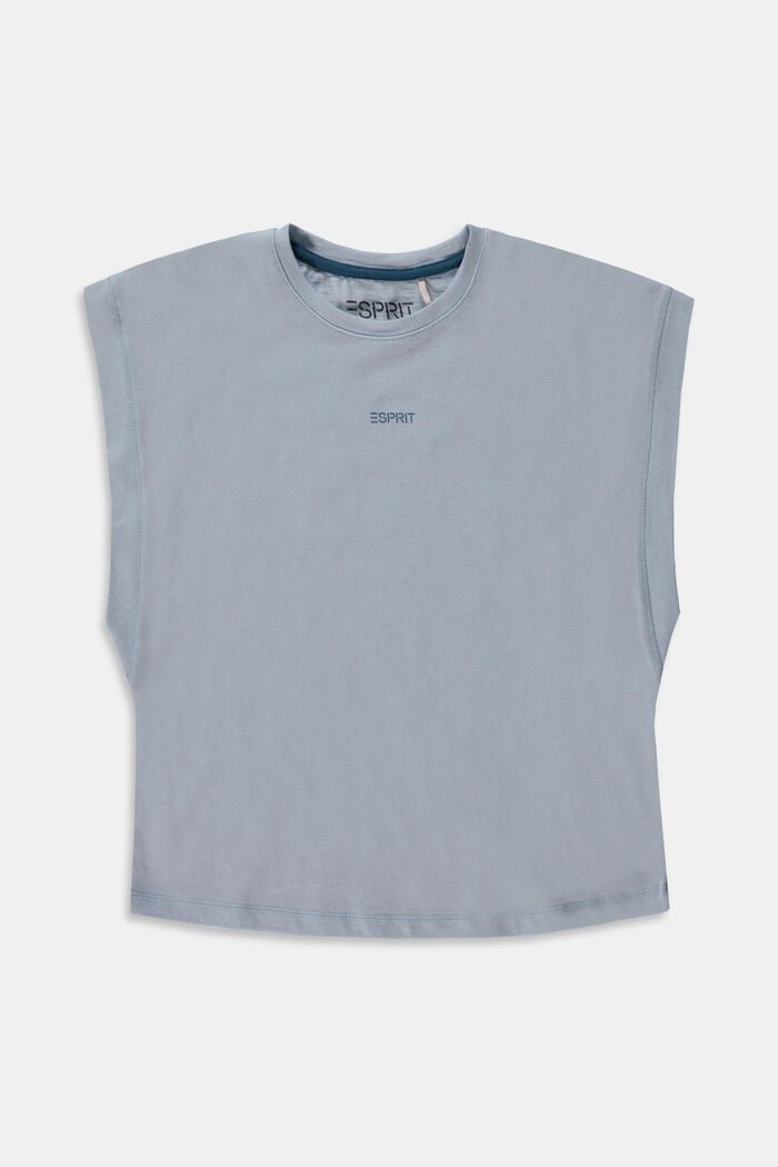 Pudełkowy T-shirt, 100% bawełny, PASTEL BLUE, detail image number 0