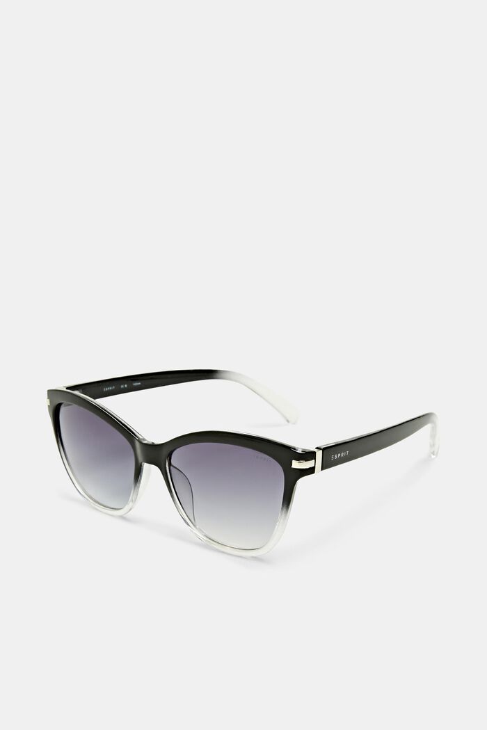 Cieniowane okulary przeciwsłoneczne w stylu „kocie oko”, BLACK, detail image number 0