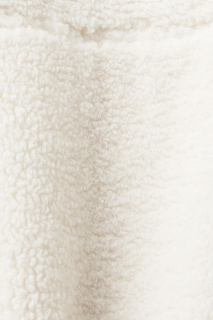 Pluszowa kamizelka z haftowanym logo, OFF WHITE, detail image number 5