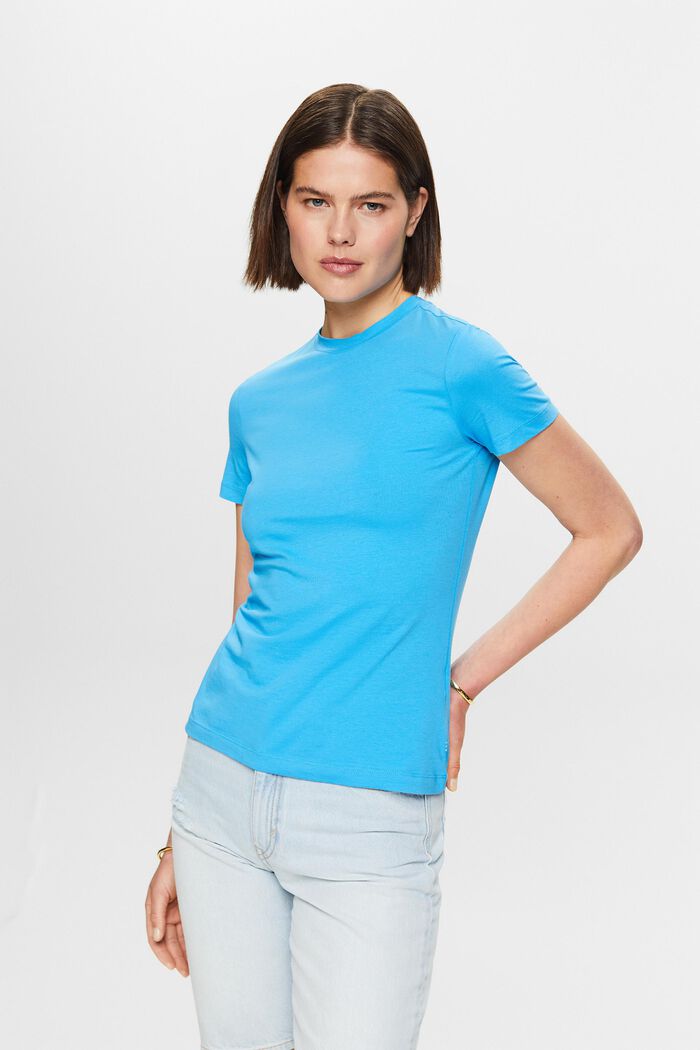 T-shirt z okrągłym dekoltem, BLUE, detail image number 0