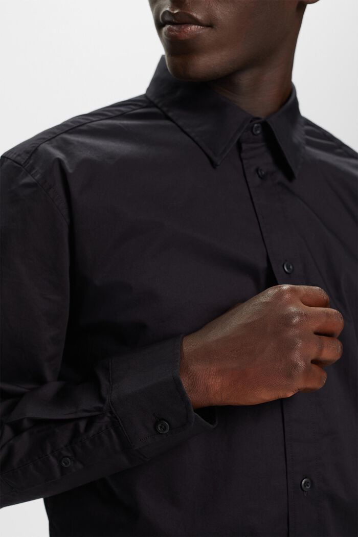 Koszula z przypinanym kołnierzykiem, BLACK, detail image number 1