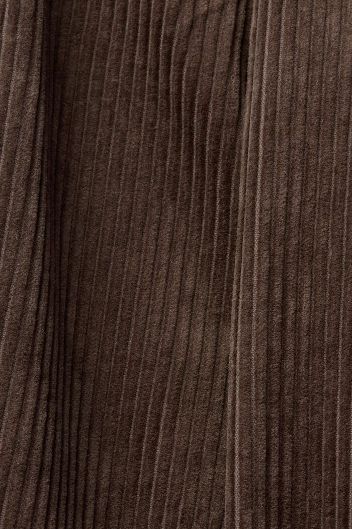 Sztruksowe spodnie w stylu joggersów, DARK BROWN, detail image number 1