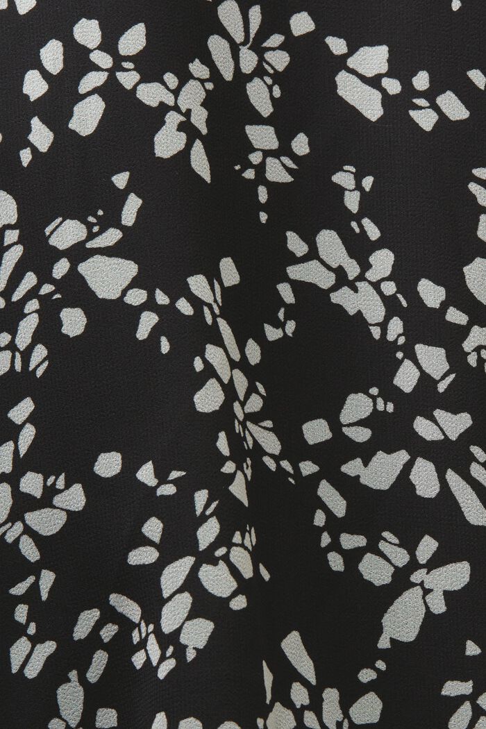 Sukienka z szyfonu z nadrukiem, BLACK, detail image number 5
