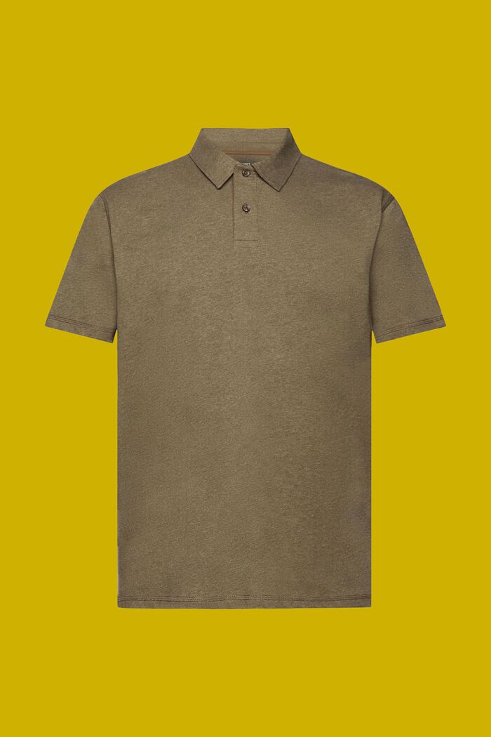 Koszulka polo z bawełnianego dżerseju, KHAKI GREEN, detail image number 6