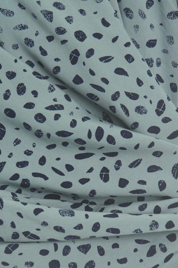 Wzorzysta bluzka, LENZING™ ECOVERO™, TURQUOISE, detail image number 4