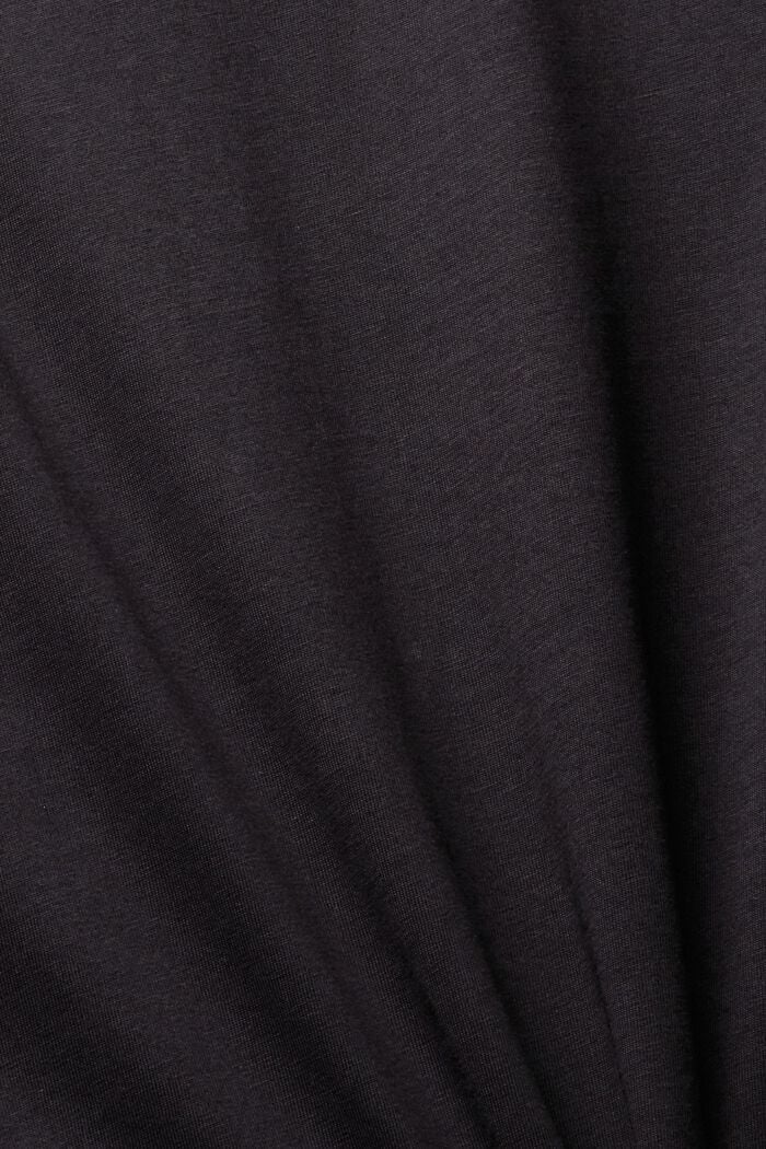 Jednokolorowy T-shirt, BLACK, detail image number 5