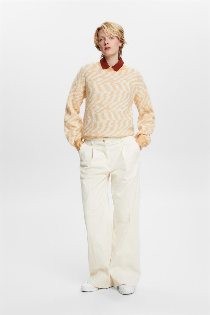 Sweter z mieszanki wełny i moheru, DUSTY NUDE, detail image number 4