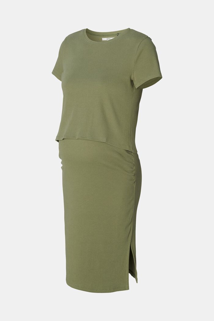 MATERNITY 2-częściowy komplet top i spódnica, OLIVE GREEN, detail image number 4