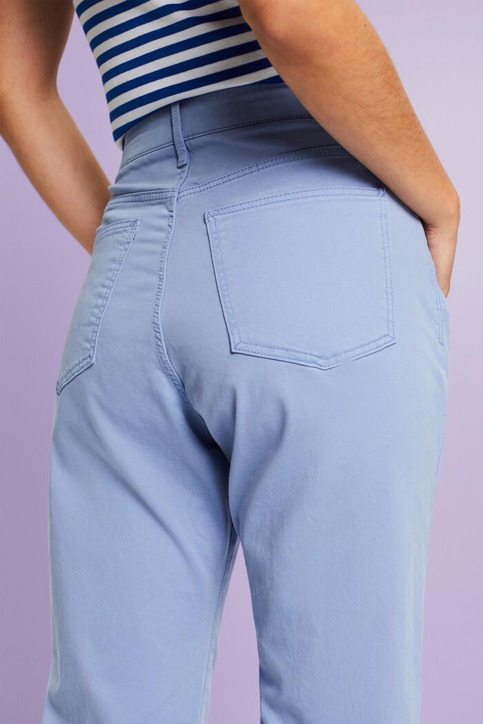 Spodnie z diagonalu, fason slim fit, BLUE LAVENDER, detail image number 4