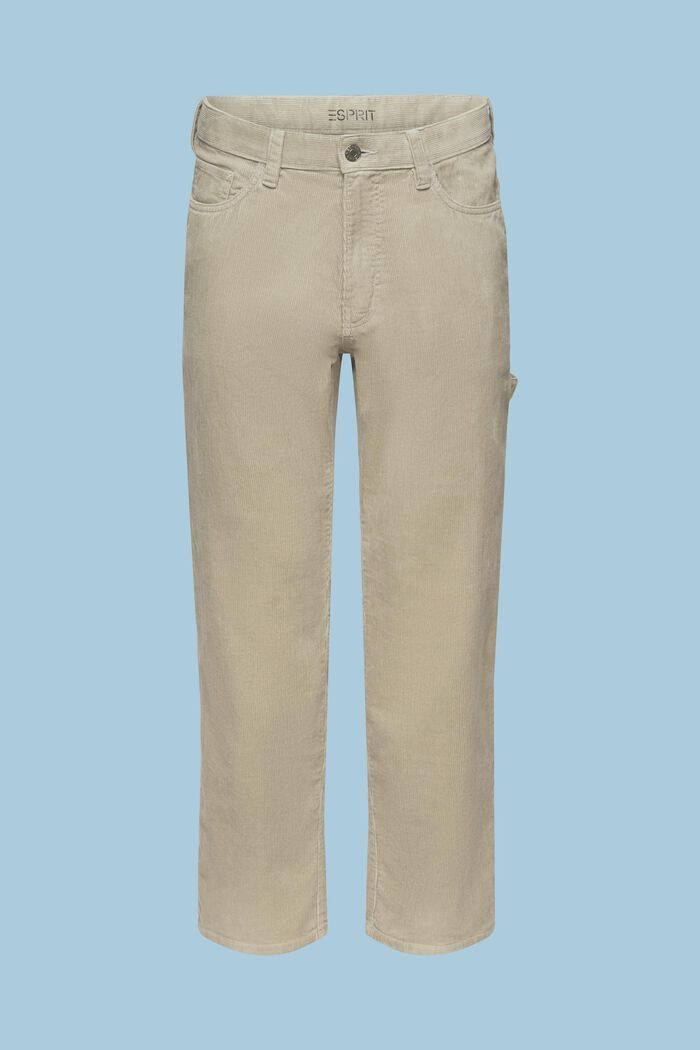 Sztruksy inspirowane spodniami roboczymi, PASTEL GREY, detail image number 6