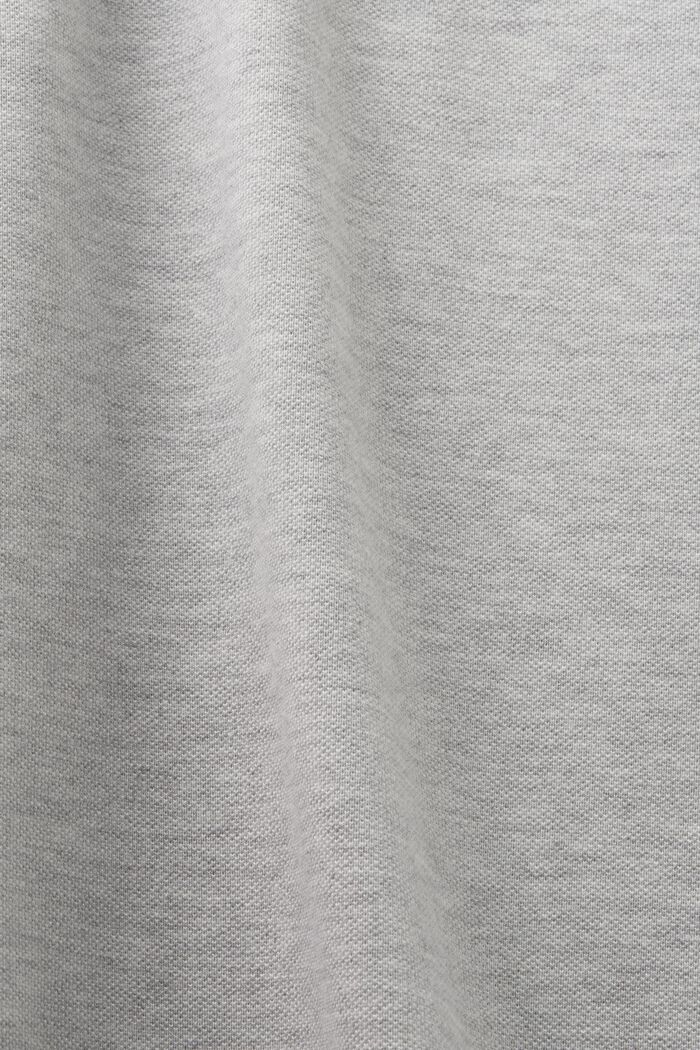 Koszulka polo z dwukolorowej piki, LIGHT GREY, detail image number 4