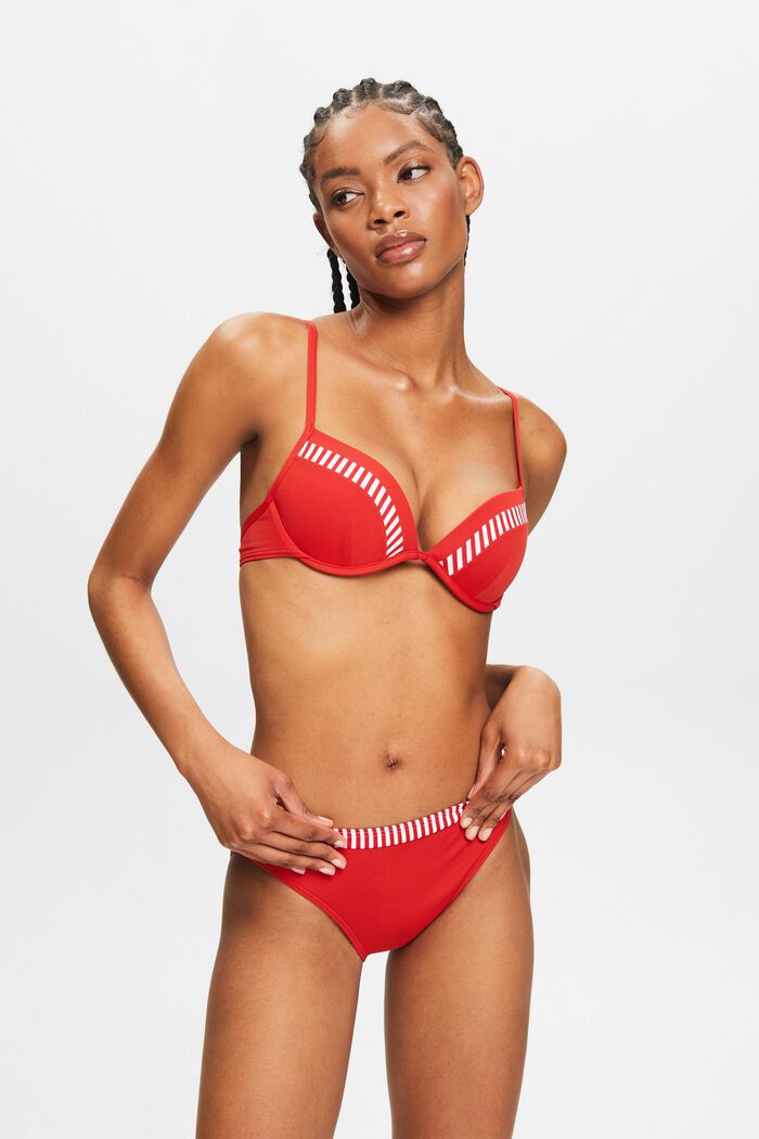 Dół od bikini ze średnim stanem, DARK RED, detail image number 0