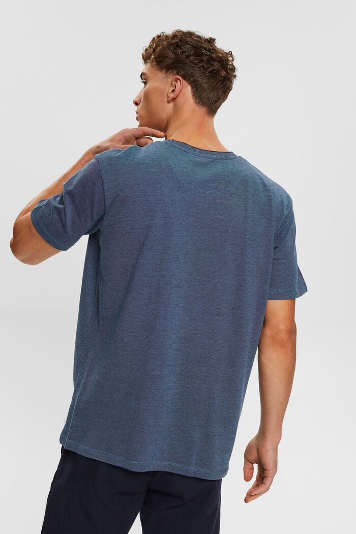 T-shirt z piki bawełnianej, BLUE, detail image number 3