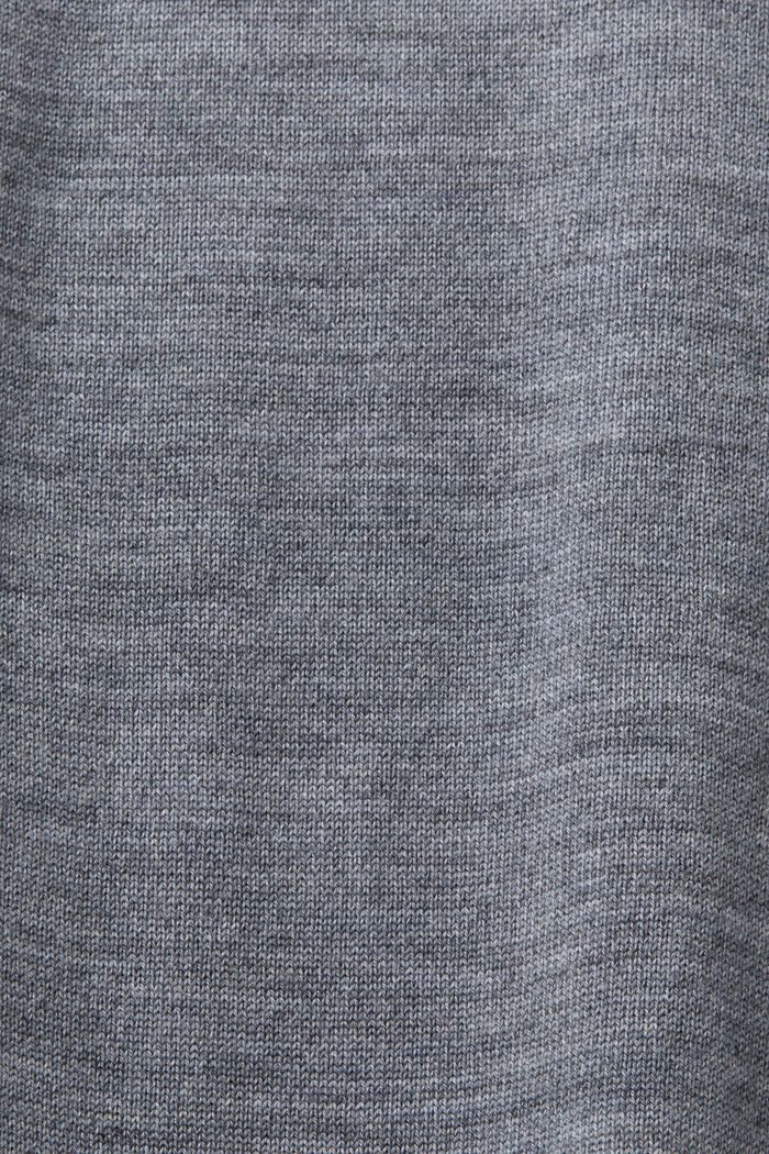 Sweter z półgolfem z wełny merynosowej, GREY, detail image number 5
