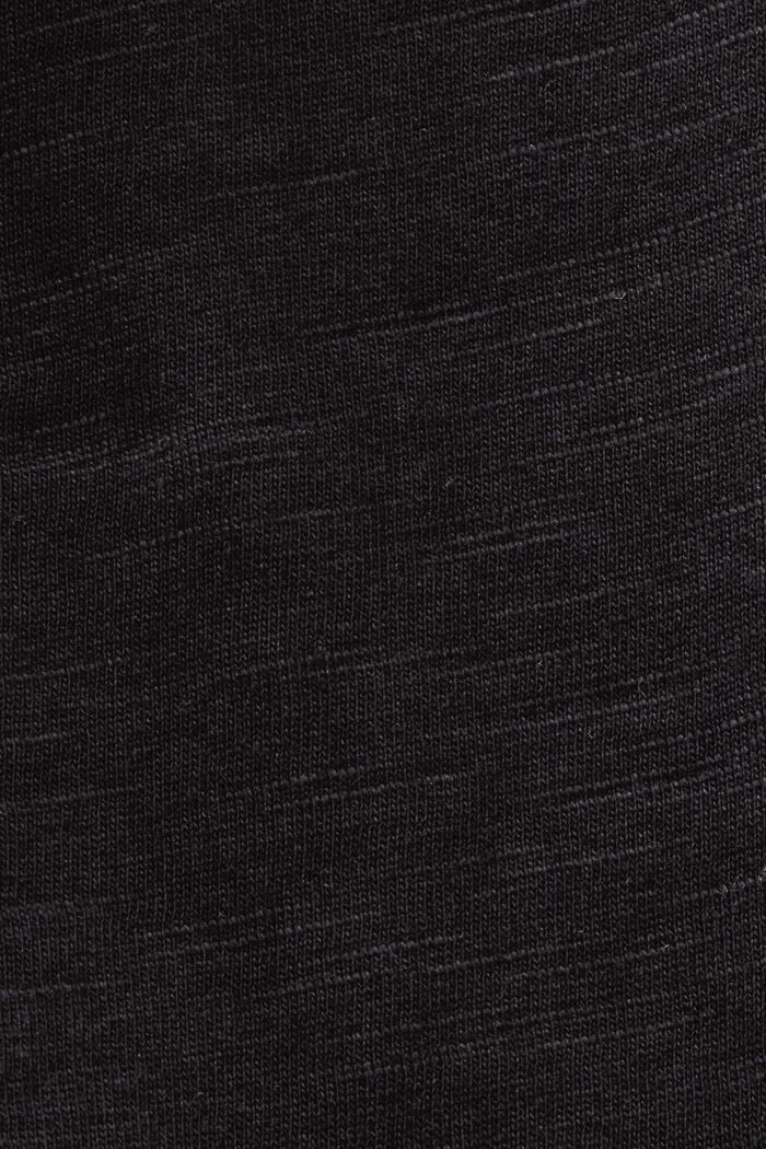 Bawełniany T-shirt z ażurowymi rękawami, BLACK, detail image number 6