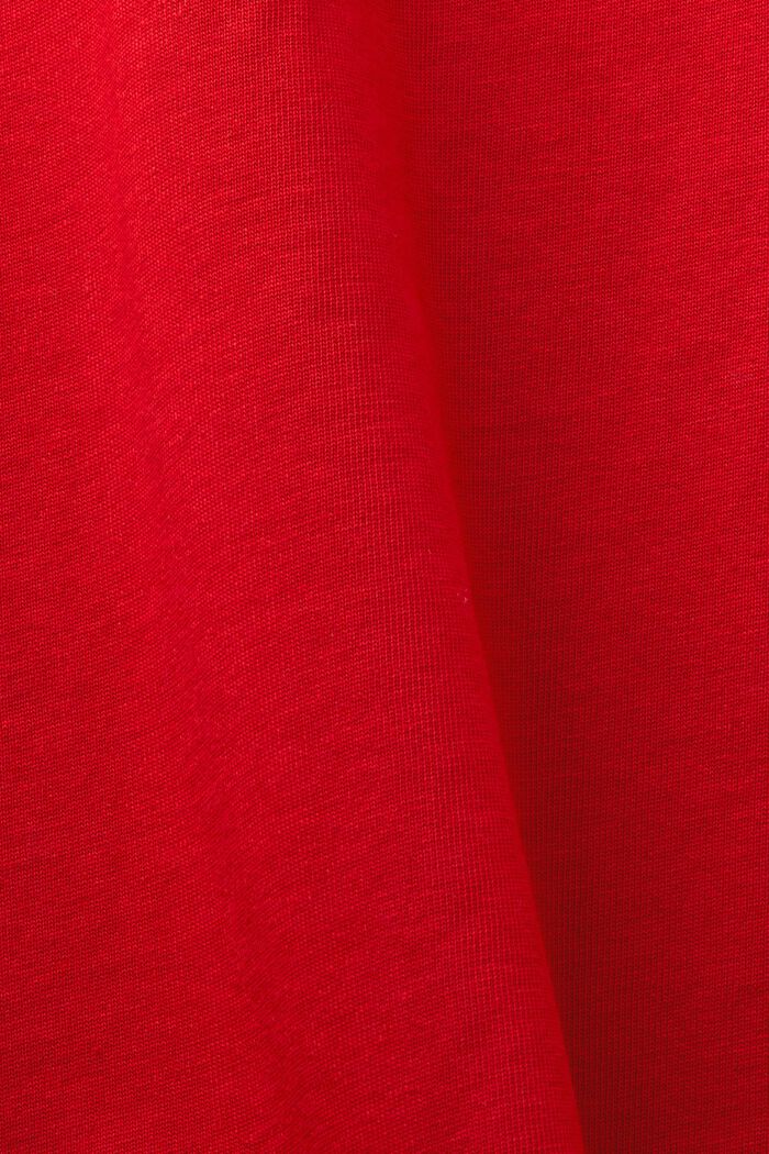 T-shirt z logo z bawełnianego dżerseju, unisex, RED, detail image number 7