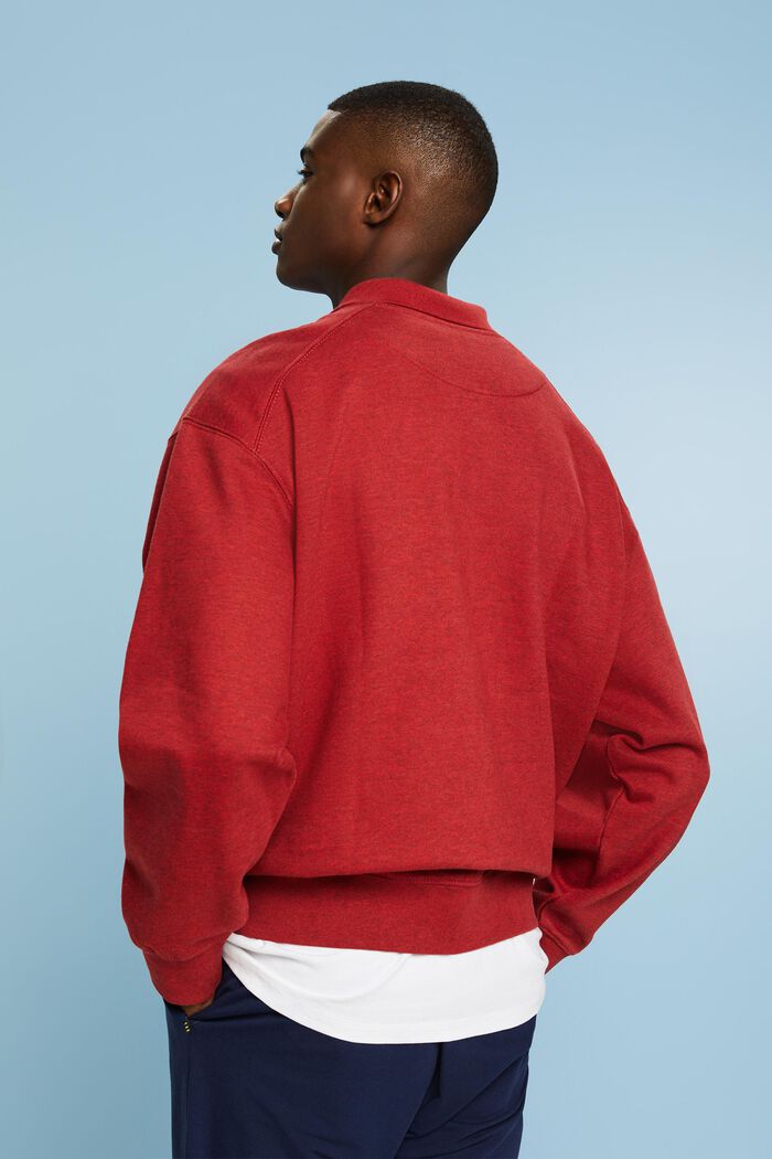 Bluza polo z długim rękawem, DARK RED, detail image number 2