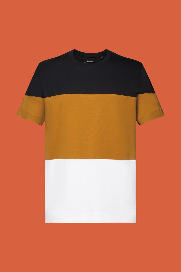 T-shirt w bloki kolorów, 100% bawełny, BLACK, detail image number 6