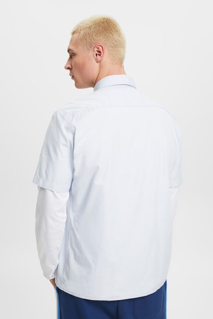 Koszula z ekologicznej bawełny z krótkimi rękawami, LIGHT BLUE, detail image number 3