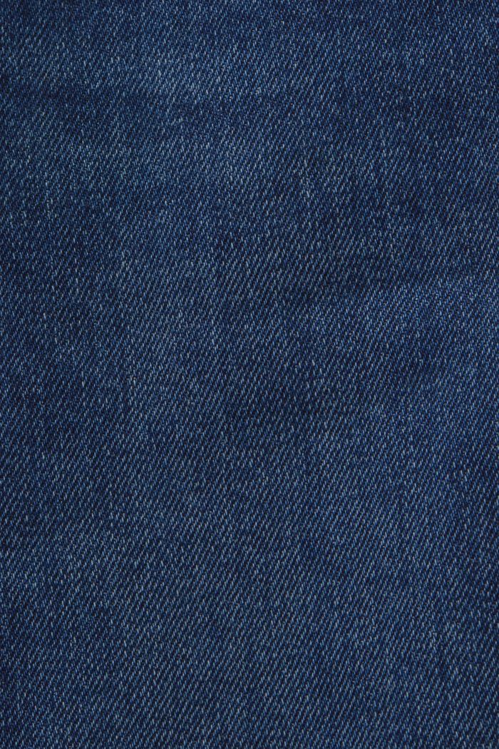 Klasyczne dżinsy w stylu retro z wysokim stanem, BLUE DARK WASHED, detail image number 5