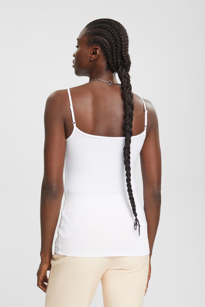 Koszulki na cienkich ramiączkach w 2-paku, NEW WHITE, detail image number 1