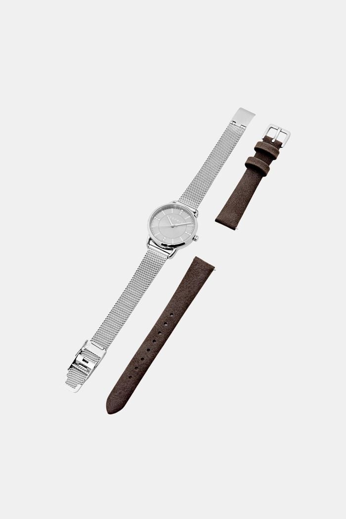 Zestaw: zegarek i bransoletki do wymiany, SILVER, detail image number 1