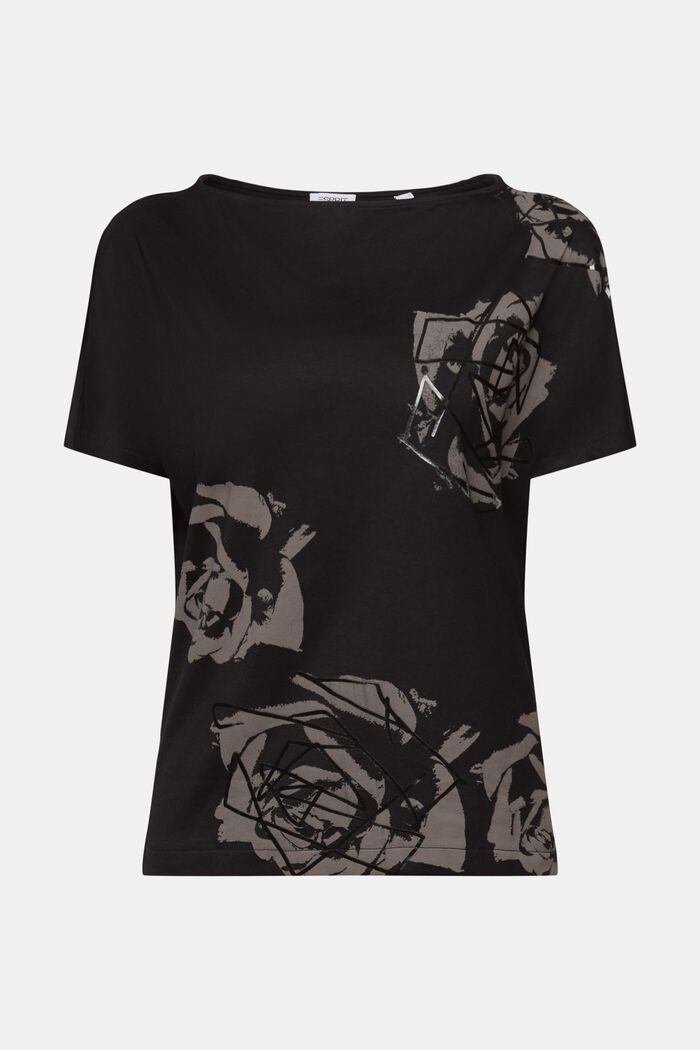 T-shirt z graficznym nadrukiem, BLACK, detail image number 6