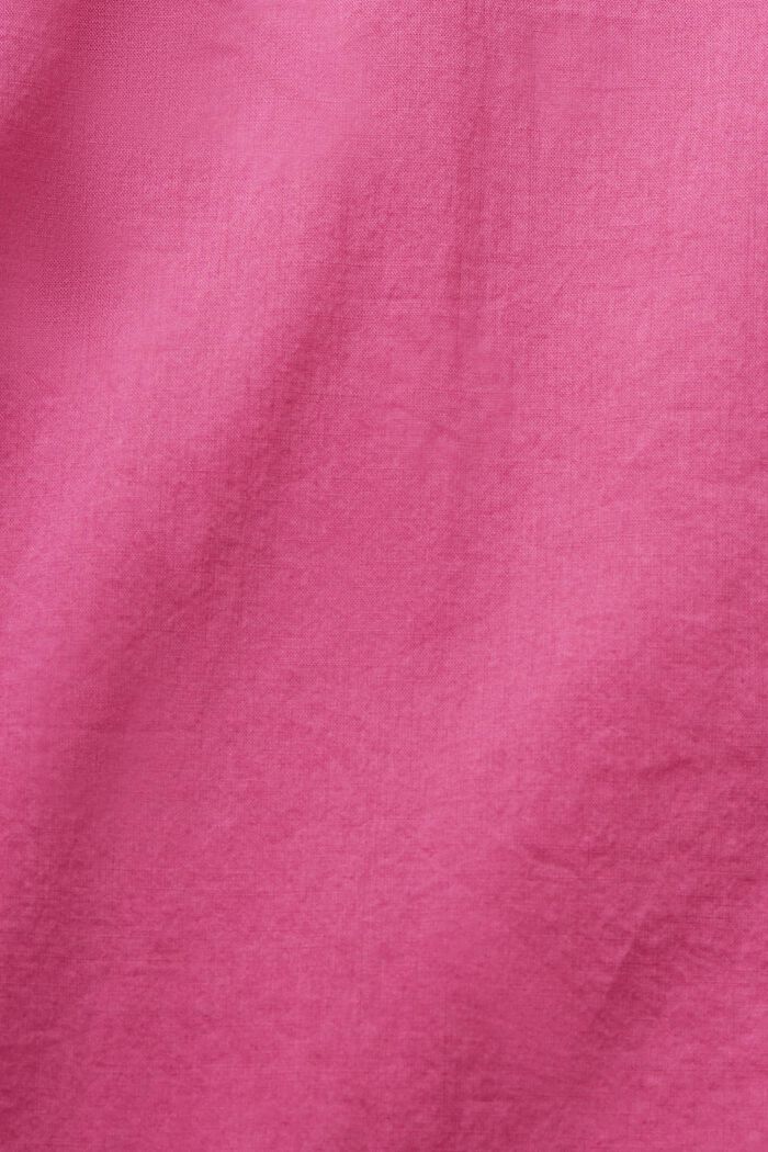 Jednolita koszula z długim rękawem, 100% bawełny, DARK PINK, detail image number 4