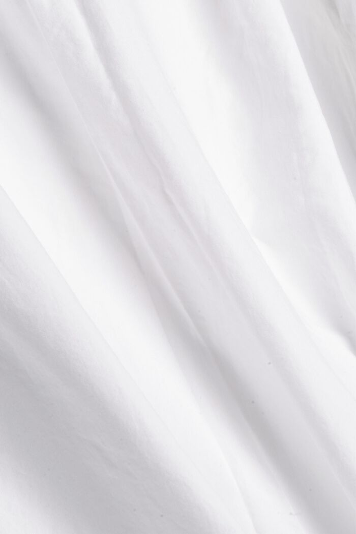 Oversizowa bluzka koszulowa ze 100% bawełny organicznej, WHITE, detail image number 4