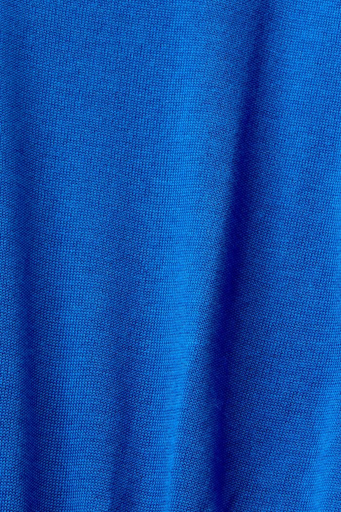 Sweter z dekoltem w serek, BRIGHT BLUE, detail image number 5