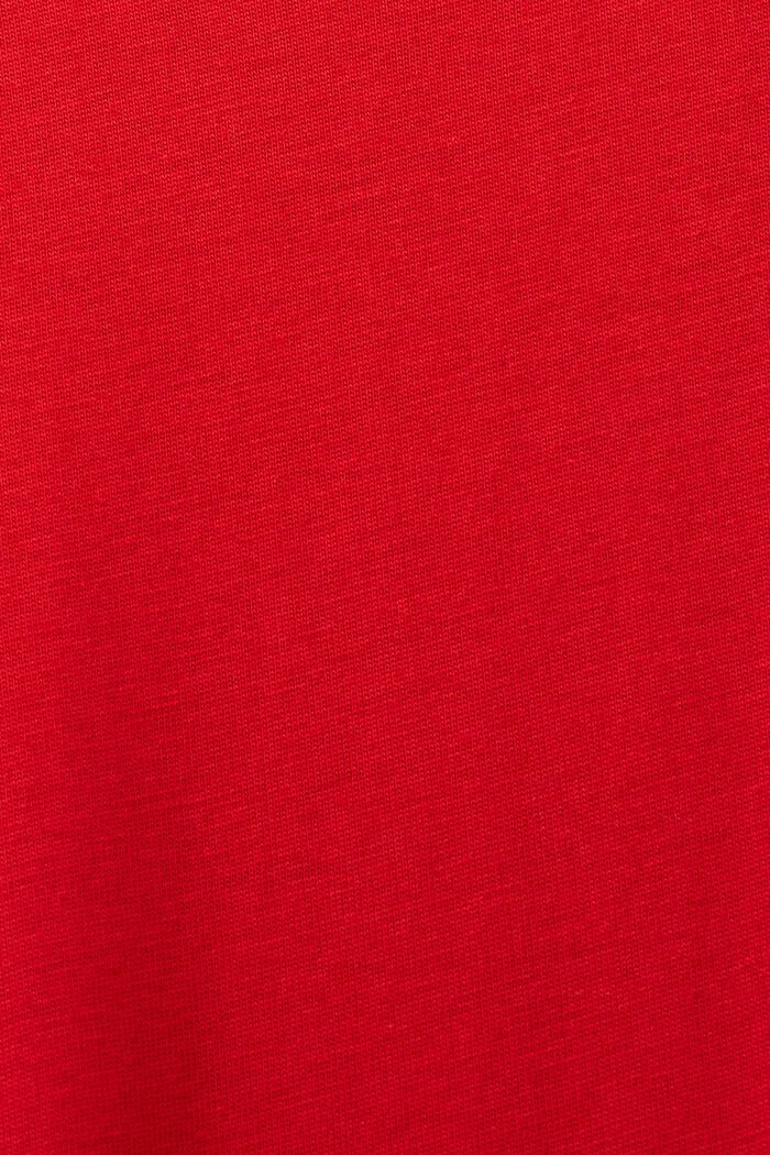 T-shirt z dżerseju z bawełny pima, DARK RED, detail image number 5