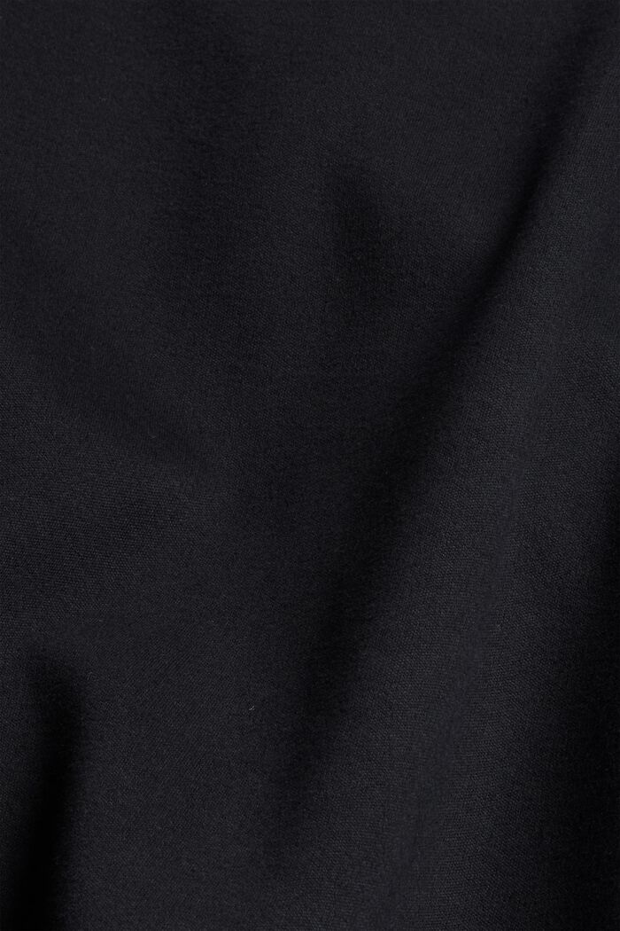 Bluza z kapturem z miękkiej w dotyku dzianiny dresowej, mieszanka z bawełną ekologiczną, BLACK, detail image number 4
