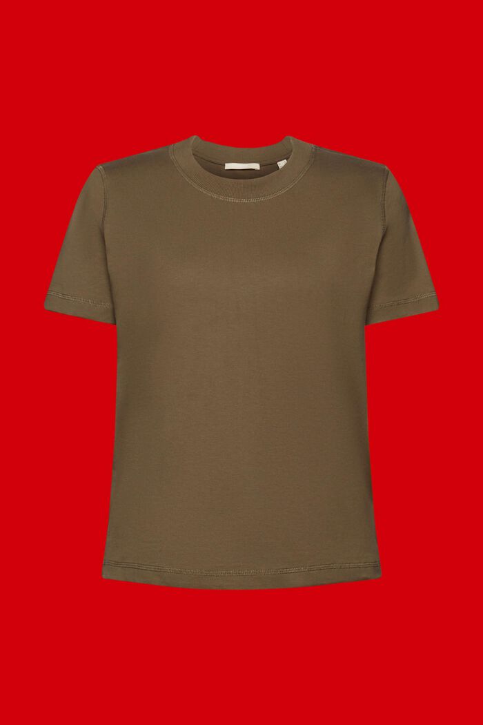 Luźny T-shirt, 100% bawełny, KHAKI GREEN, detail image number 6