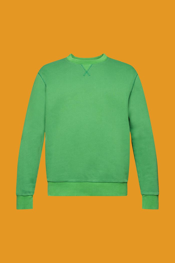 Jednokolorowa bluza o fasonie regular fit, GREEN, detail image number 5