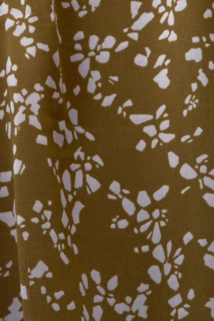 Sukienka mini z szyfonu z nadrukiem, KHAKI GREEN, detail image number 6
