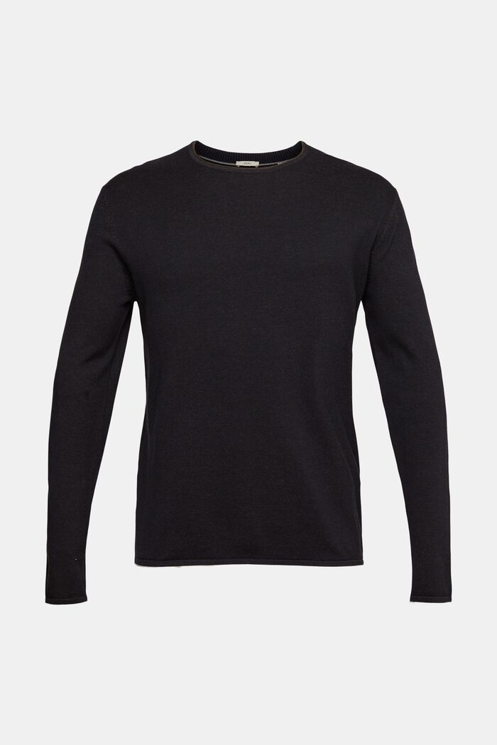 Sweter z czystej bawełny, BLACK, detail image number 2