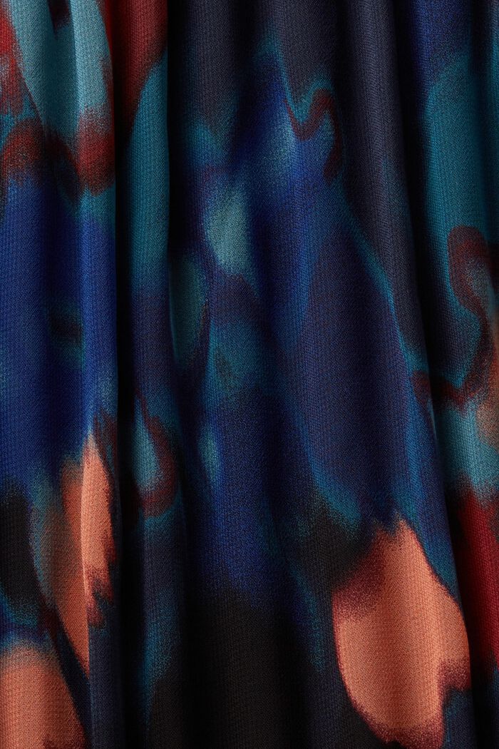 Plisowana spódnica midi z szyfonu, DARK BLUE, detail image number 5
