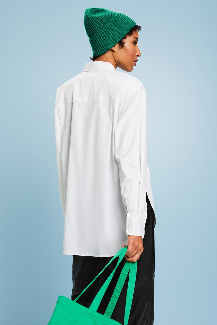 Oversizowa koszula zapinana na guziki, WHITE, detail image number 3