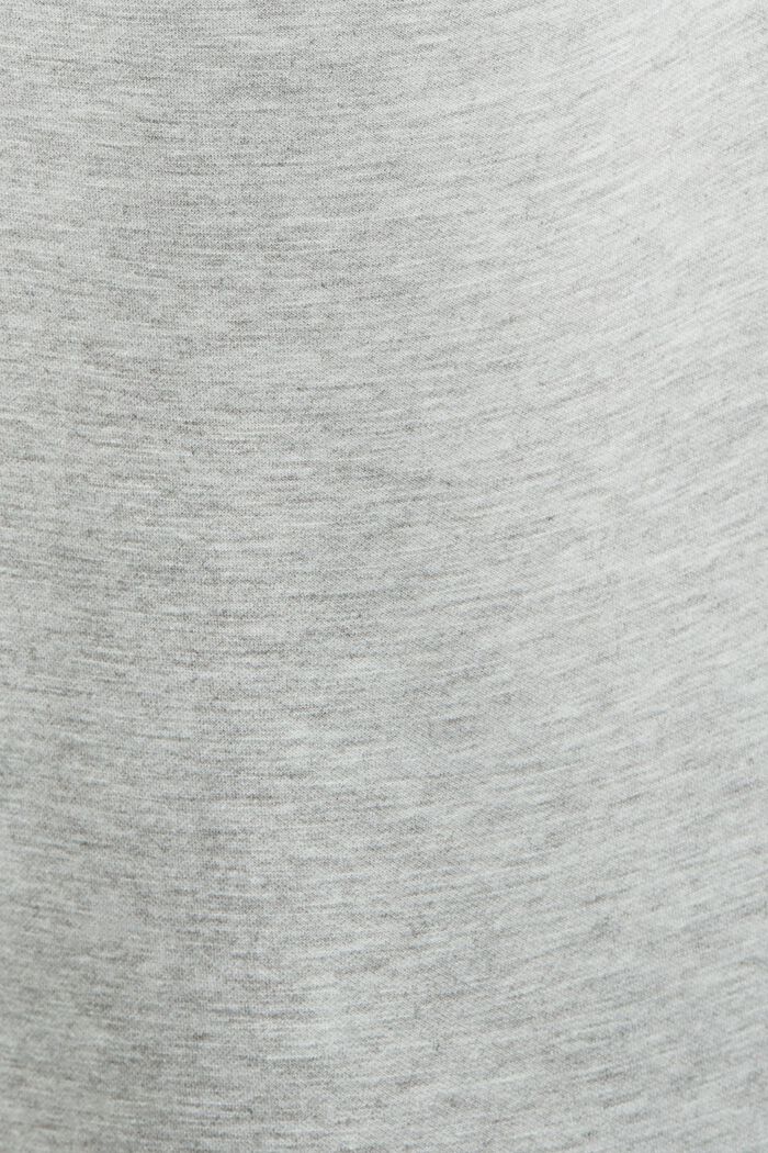 Oversizowa bluza z kapturem z materiału scuba, LIGHT GREY, detail image number 5