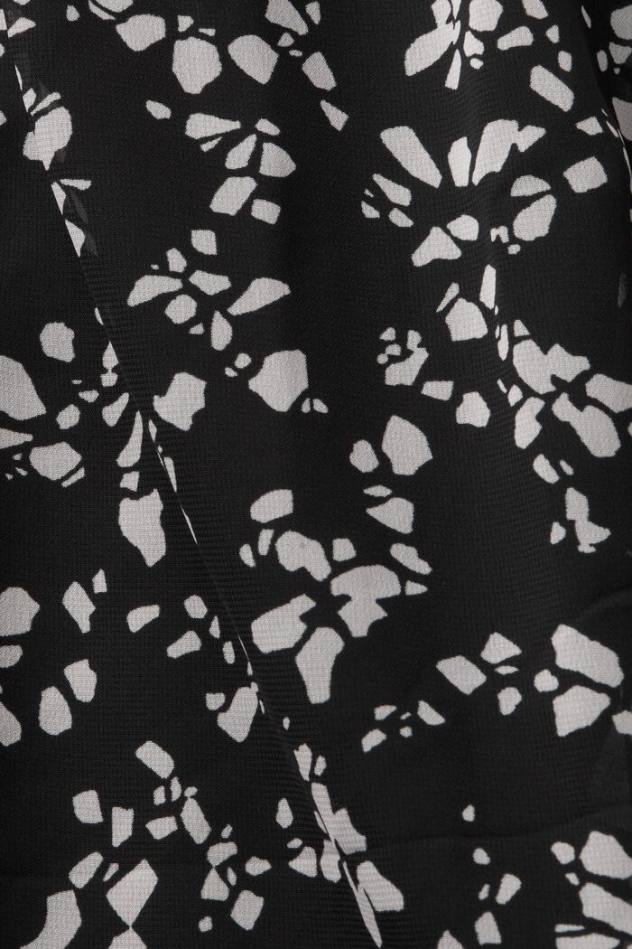 Szyfonowa bluzka z nadrukiem, BLACK, detail image number 4