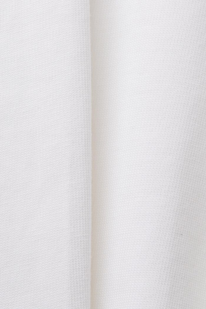 Krótka koszulka z okrągłym dekoltem, WHITE, detail image number 5