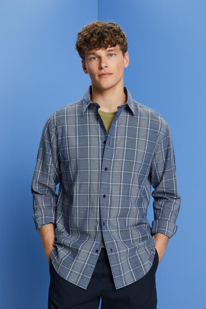 Lekka koszula w kratkę, 100% bawełny, DARK BLUE, detail image number 0