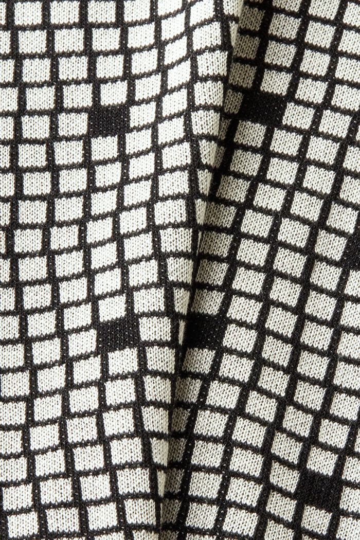 Żakardowa bluza z okrągłym dekoltem, BLACK, detail image number 5
