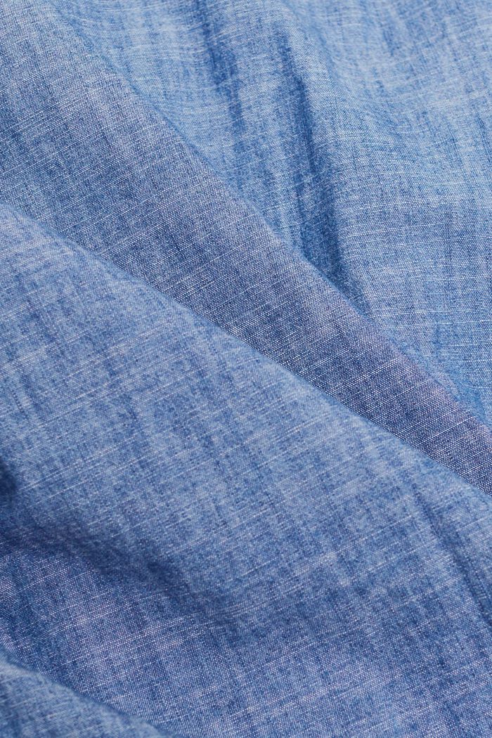 Koszula dżinsowa z przypinanym kołnierzykiem, BLUE MEDIUM WASHED, detail image number 6