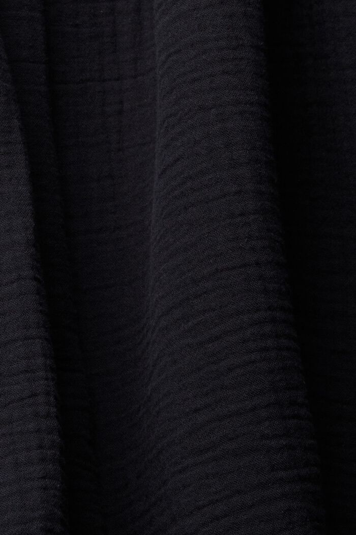 Spódnica midi z gniecionego materiału, BLACK, detail image number 5